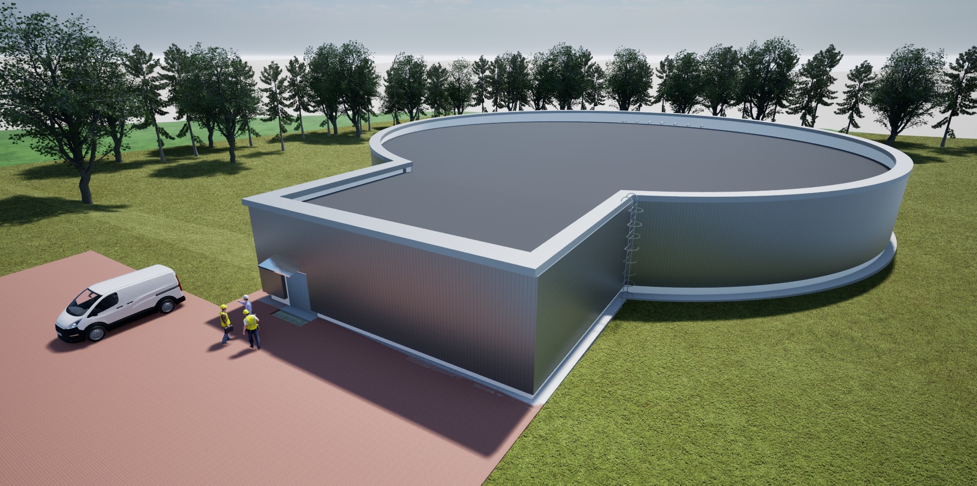 Neuer Trinkwasser-Behälter im Bau